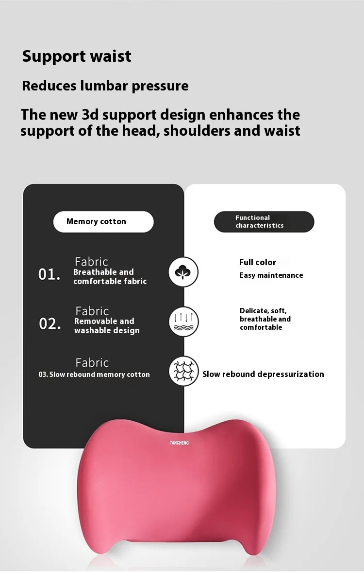 Car Headrest Neck Pillow Summer Driving Airline Grade Neck Cushion Leather Material for Car and Aviations Seat details