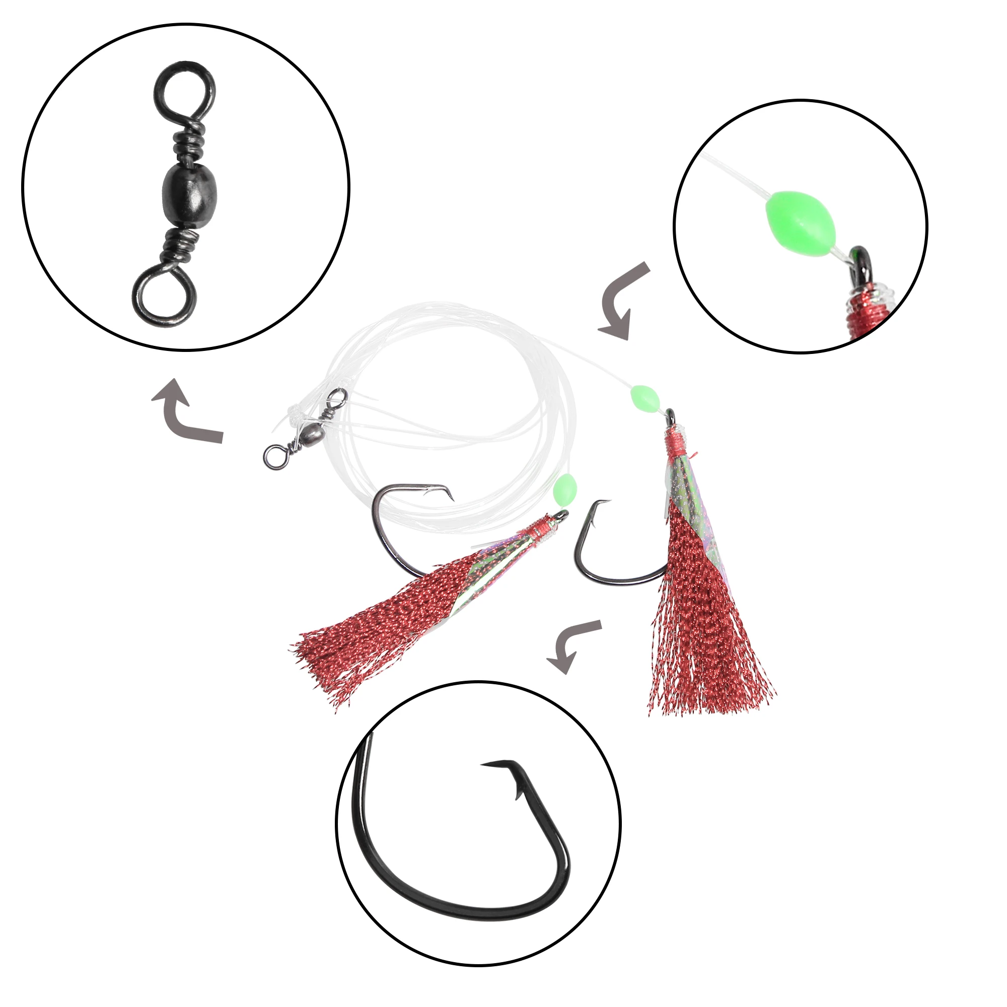 Direct Wholesale Price Flash Sabiki Fishing Rigs Fishing Flasher Lures