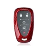 True Carbon Fiber Car Remote Key Case Car Key Cover Keychain Key Ring For Chevrolet Camaro