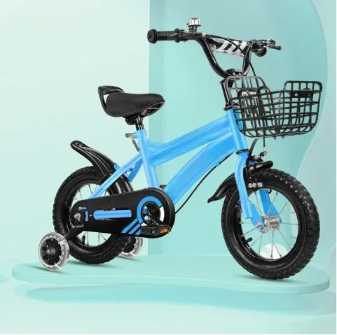 product kidbicycl childrens 12 inch mountain bike for boys and girls ages 3 10 years pedal bike with training wheels-2