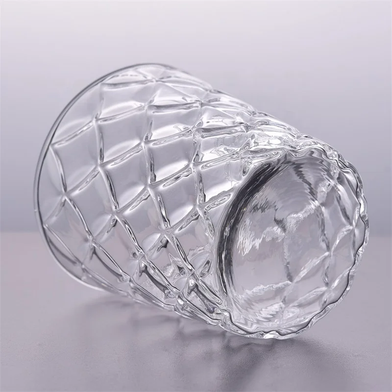 Empty spraying handmade candle vessel glass votive candle jar bedroom decor supplier