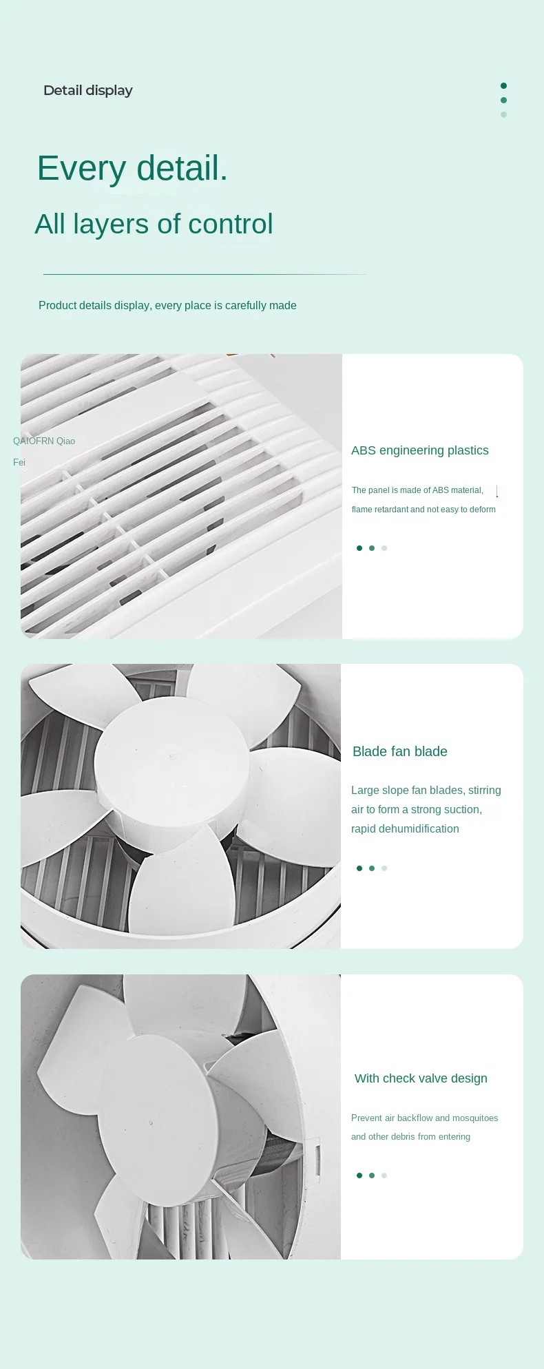 Solar Powered Ventilation Fan, 4-Inch, plastic - detail 18