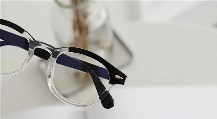 2020 Johnny Depp Style Glasses Men Retro Vintage Prescription Glasses Women Optical Spectacle Frame Clear lens