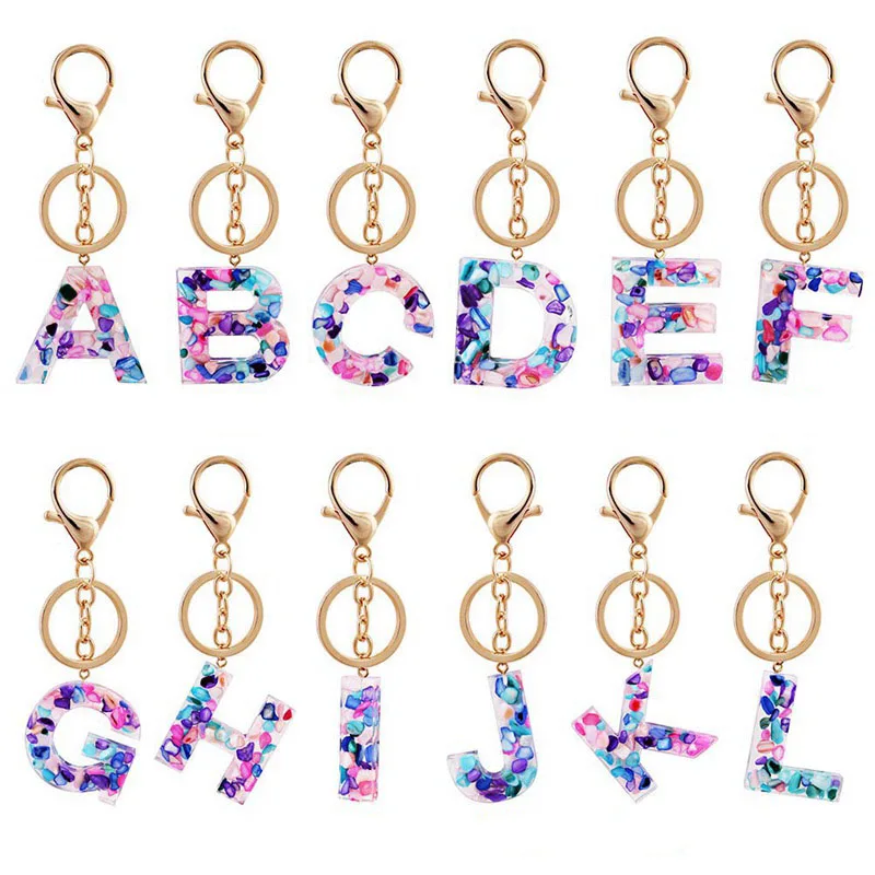 Handbag Charms 26 Alphabet English Word Keyring Capital English Letter ...