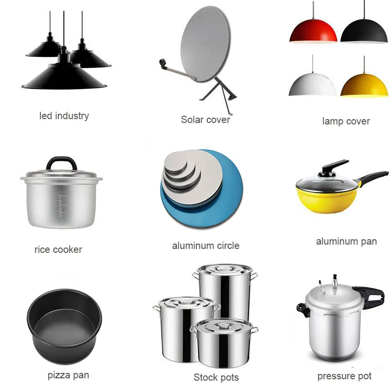 CC &DC material 1060 1050 3003 8011 5052 aluminium aluminum circle  cookware light cover pan oil container