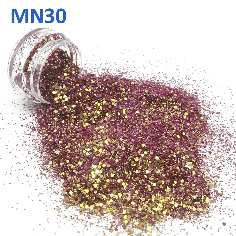 New Christmas Crafts Color Change 1 kg Polyester Bulk Glitter for Solvent Paint