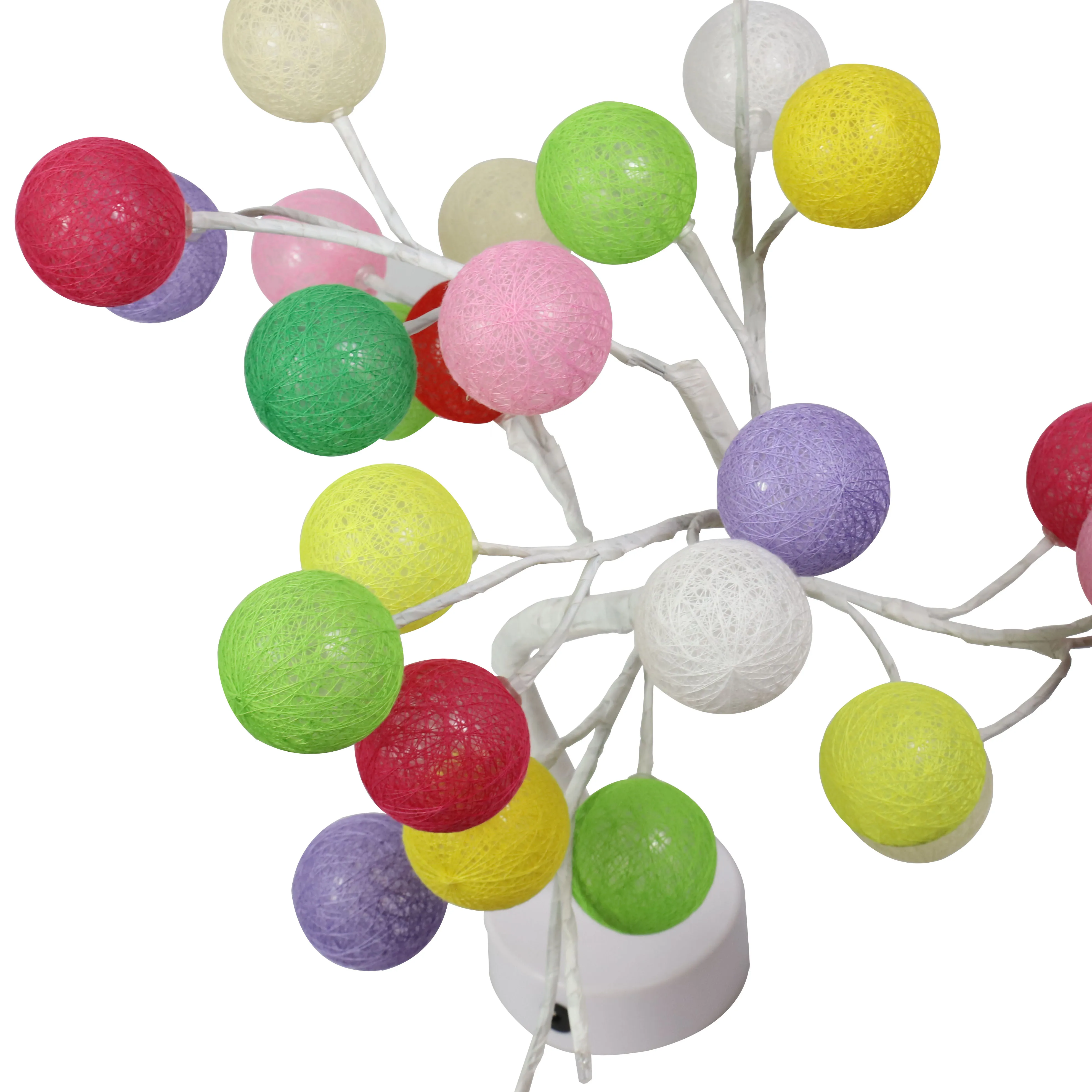 Colorful Cotton Ball Desk Tree Table Light Wedding Bedroom Decoration light up signs for home