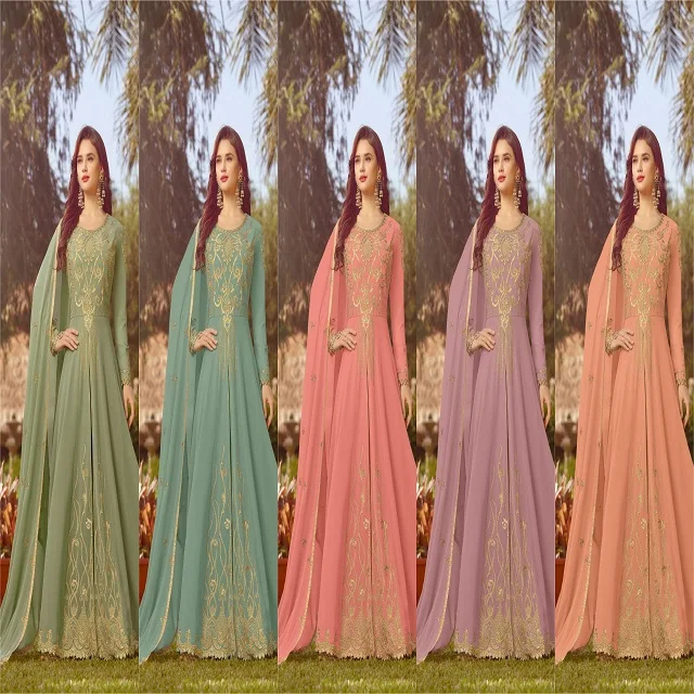 Kameez Salwar Suit Indian Designer Pakistani Dress Anarkali Party Wear Shalwar M