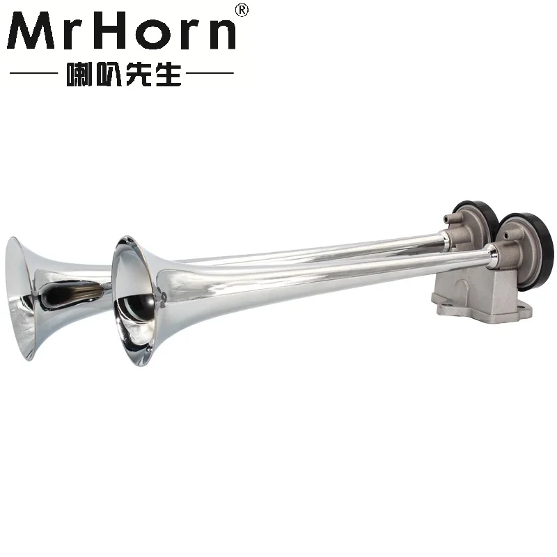Sample Available Chrome Zinc Dual Speaker Horn 12v 24v Electric Truck
