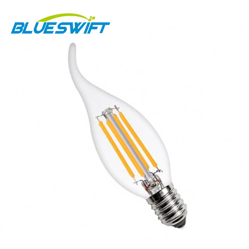 320 Degree Edison Lamp B22 E14 E27 Bulb 2W 4 Watt LED Filament Candle Bulb