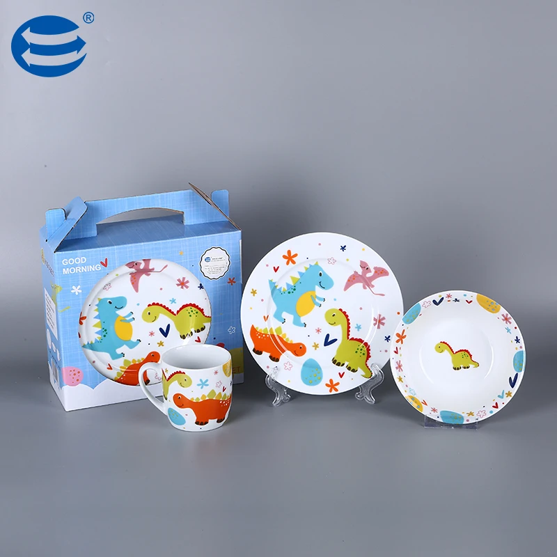 New Design Cute Dinner Set Kids Favorite Ceramic Cereal Bowl And Soup