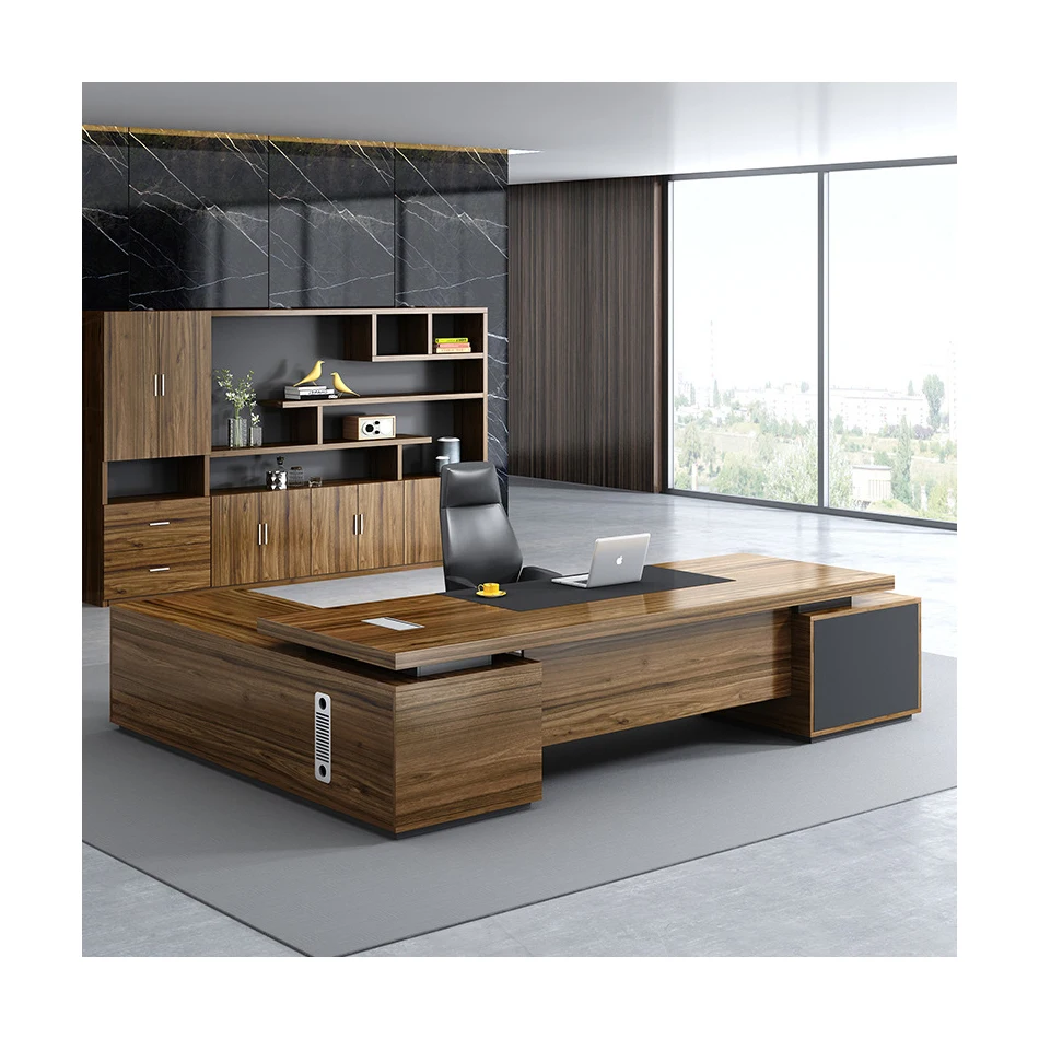 Luxury Executive Solid Wood Industrial Bookshelf Office Furniture