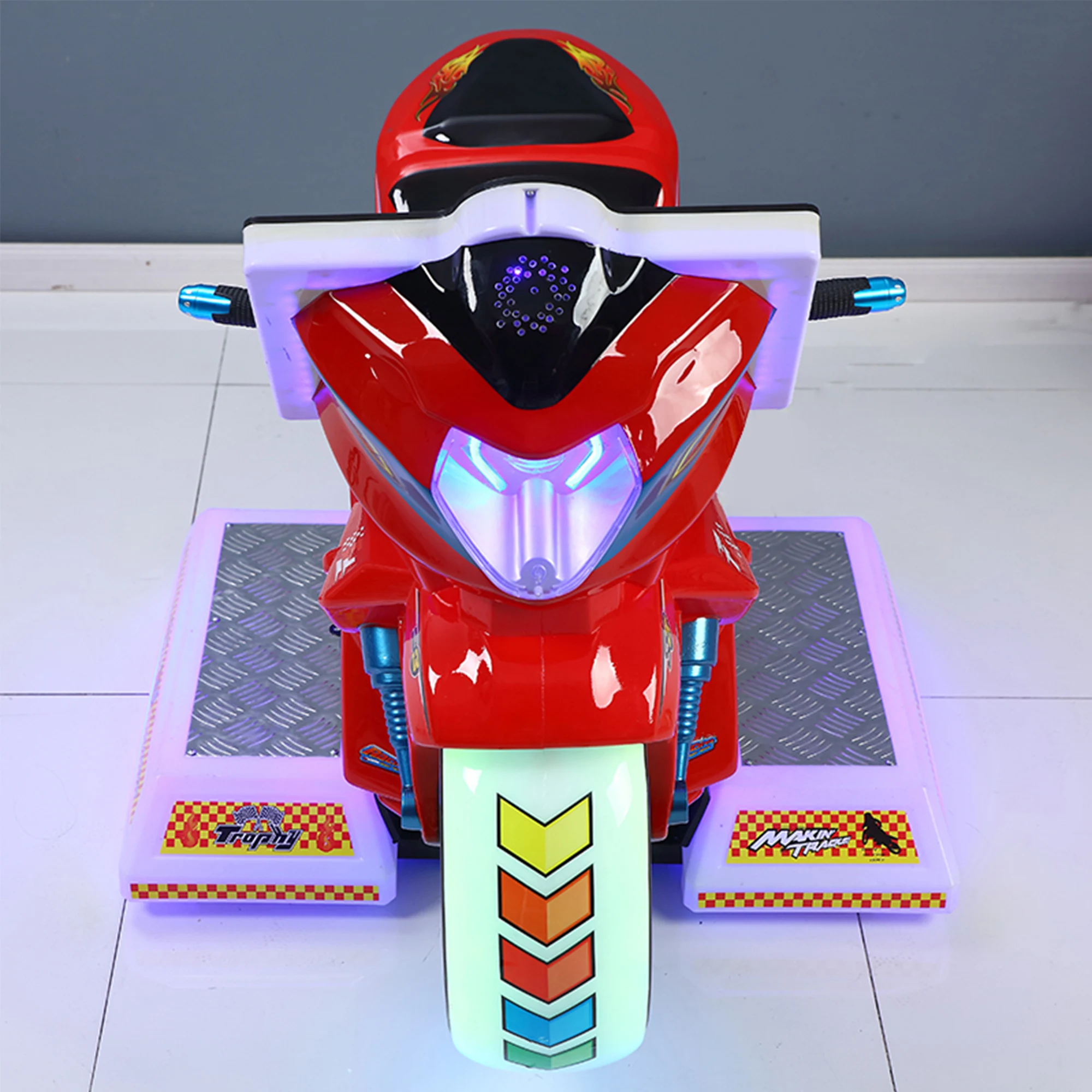 product factory wholesale kids led swaying screen toy car electric speed motorcycle 1 year coin operated rocking car machine for kids-1