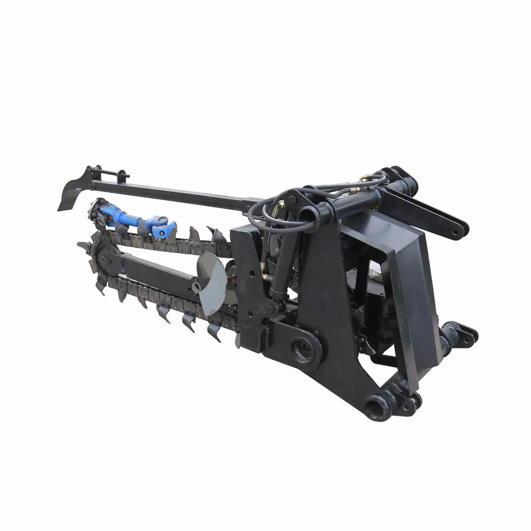3 Point Hitch Tractor Mounted Trencher With Pto Driven Pipeline Chain