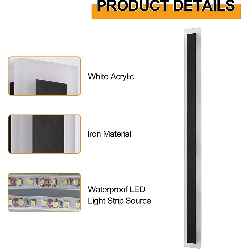 Hofoled Linear Up Down Exterior Light Led Aluminum Beautiful Garden ...