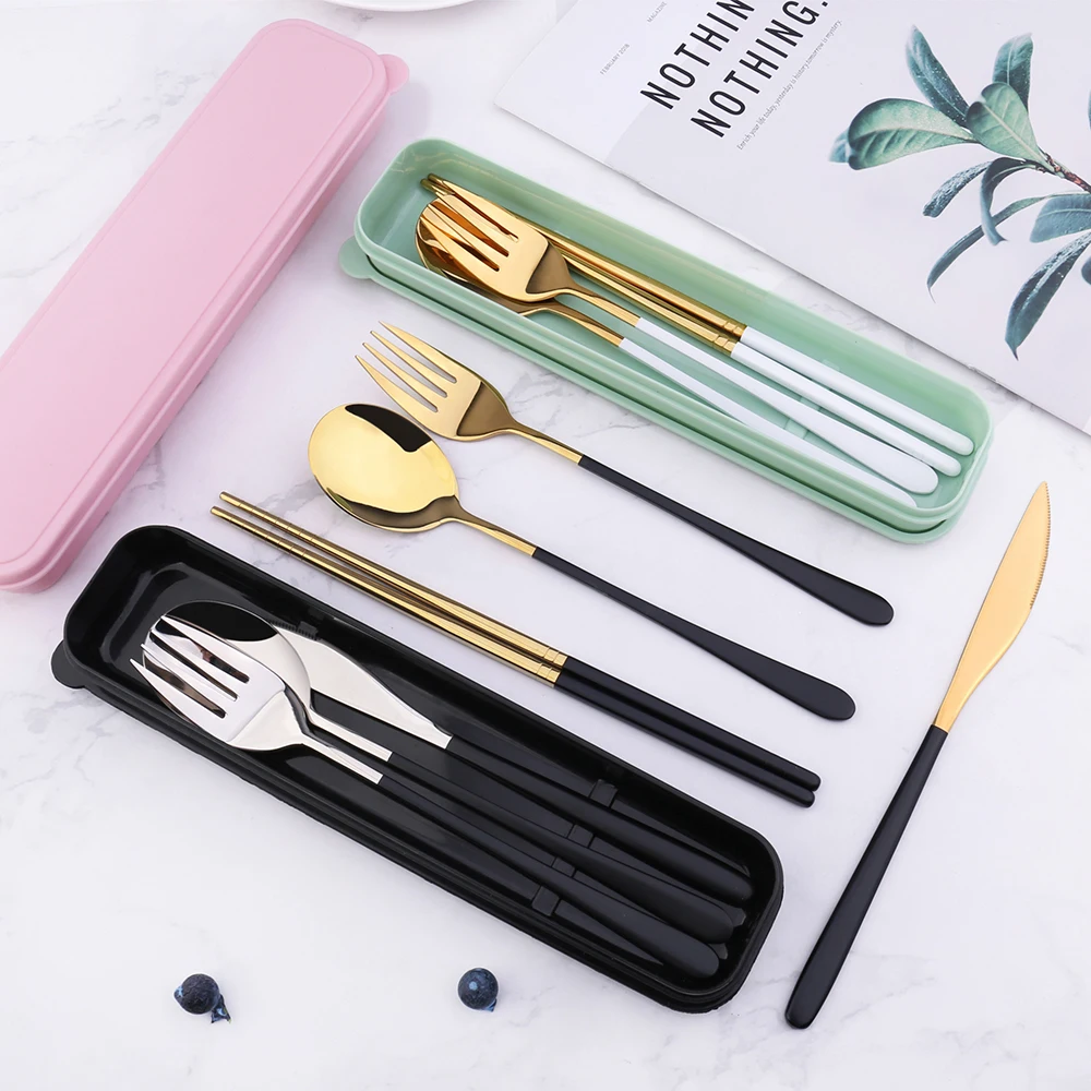 Cheap Bulk Rose Gold Flatware Spoons Forks Knives Silverware 304