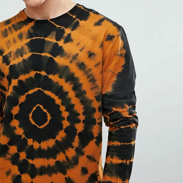 men's long sleeve tie dye shirt