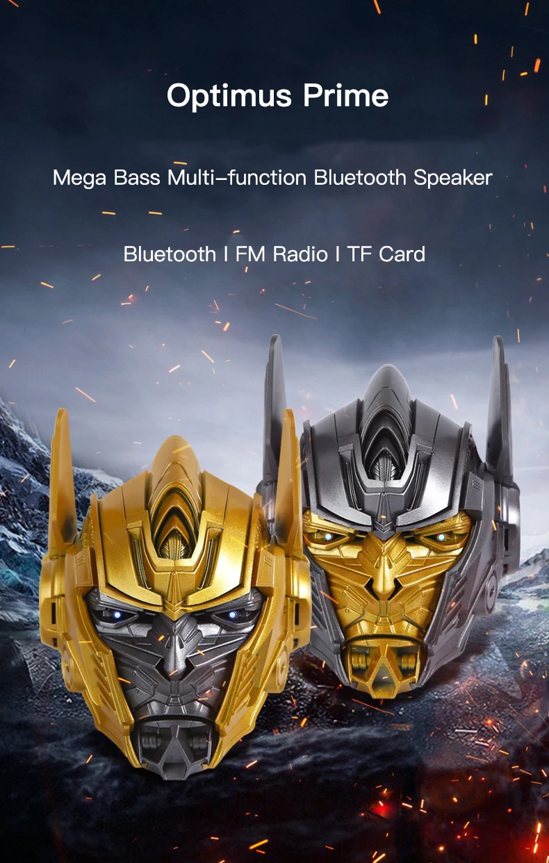 Amazon new arrival Unique Electronic Gadgets Optimus Prime Portable 1200 mAh Speaker TF card bluetooth cartoon speaker - ANKUX.COM