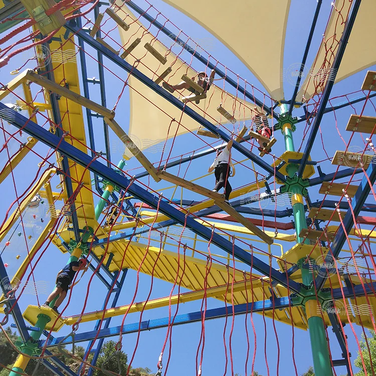 High Ropes Course Theme Park Equipment for Kids & Adult Amusement Park