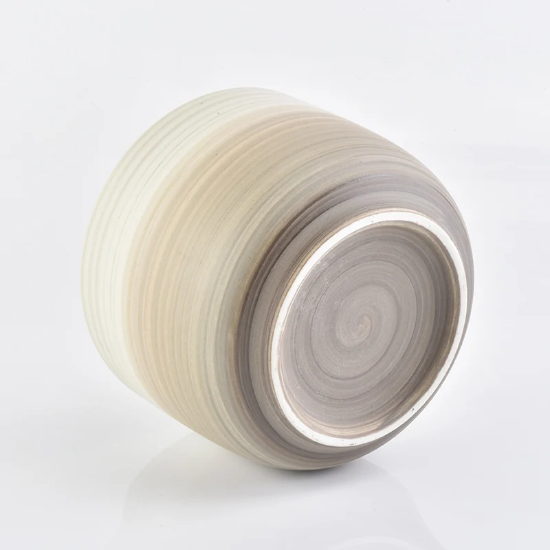 Round ceramic candle jars wholesale