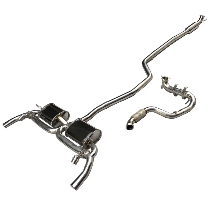 Stainless Steel Catback Pipes Exhaust System Downpipe Muffler Tips For