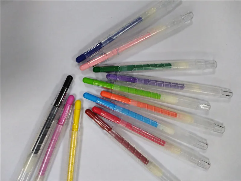 Stationery Factory Wholesale Colorful Wax Twisted Crayon for Children Chic Twistable Crayon Pen Set