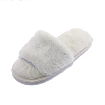 sheepskin open toe slippers