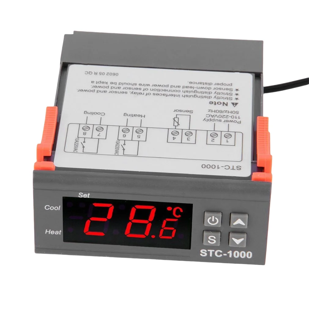 12V LED display car digital thermometer voltmeter with dual function