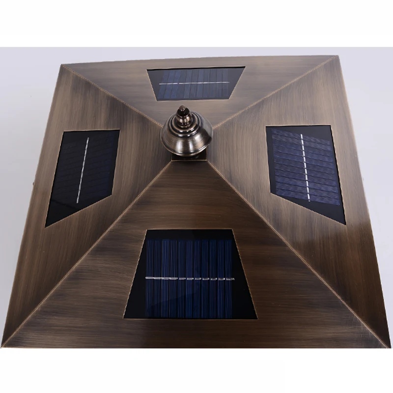 waterproof outdoor landscape lighting auto on off for yard garden driveway pathway modern led solar pillar light