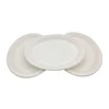 Eco-friendly Sugarcane pulp plates disposable one time use take away tableware green safe serving dishes