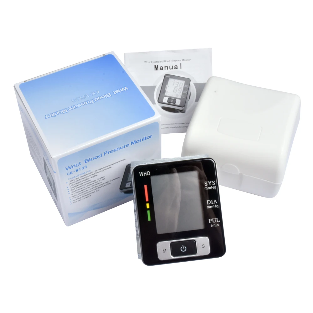 2021 wrist digital electronic blood pressure monitor large screen disp