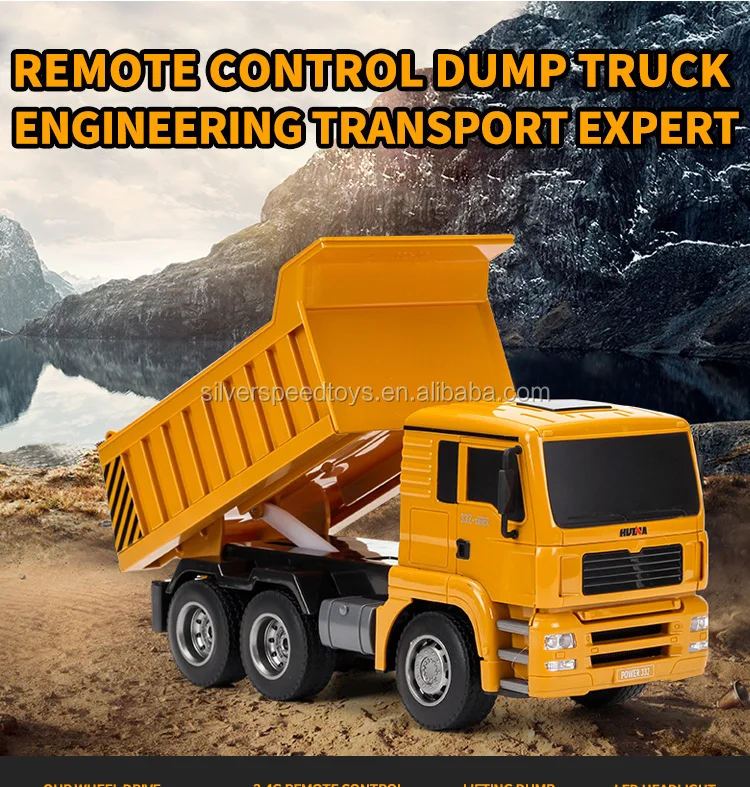 remote control diggers and dump trucks