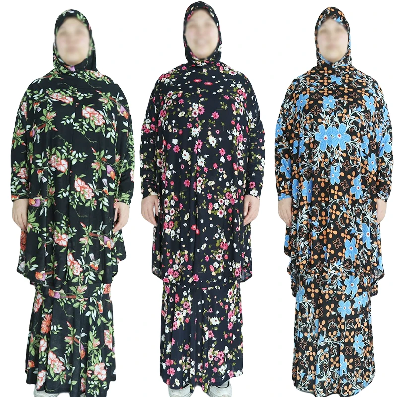 Abaya Fleurie Traditionnelle – Robe Islamique Imprimée 3XL – Grossiste Turquie Grossiste Turquie