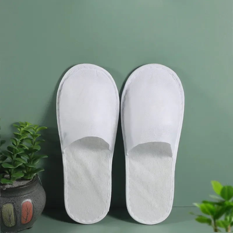 Disposable Hotel Slipper Good Quality Hotel Spa Slippers Nonwoven White