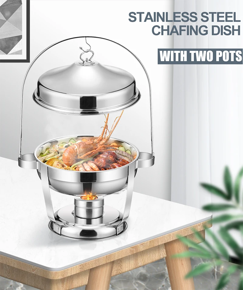 Fts Food Warmer Chefing Chafer Hanging Hinged Lid Catering Kenya Round