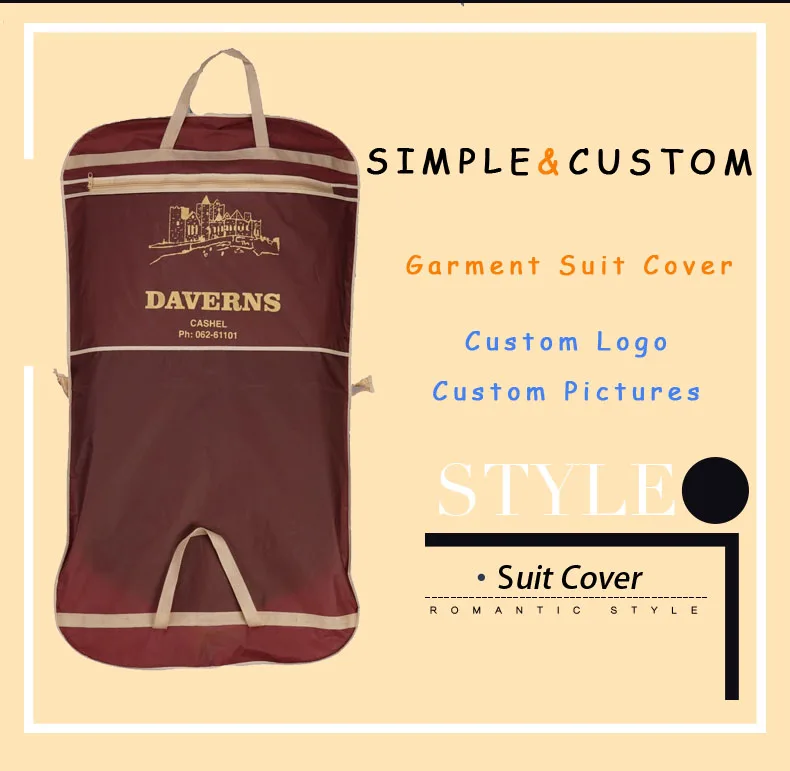 Customized Wholesale Eco Suit Cover Bag For Dresses Storage Usage Bio