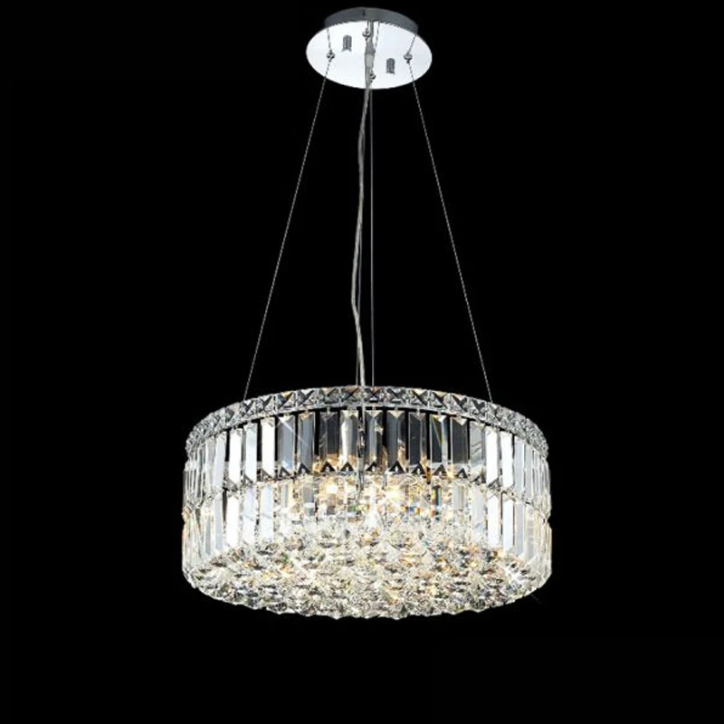 Round k9 wedding decorative pendant lights modern luxury crystal chandelier