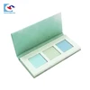 Custom logo 3color blue color rectangle magnetic empty make up vegan eyeshadow palette