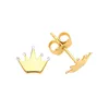 Dainty Stainless Steel Jewelry Wholesale Gold Plated Hot Sale Women's Crown Stud Earrings Birthday Gift