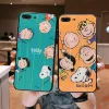 Shockproof glossy surface cute cartoon snoopy group picture glass phone case for iPhone 6/7/8/X/XS/XR/XS MAX