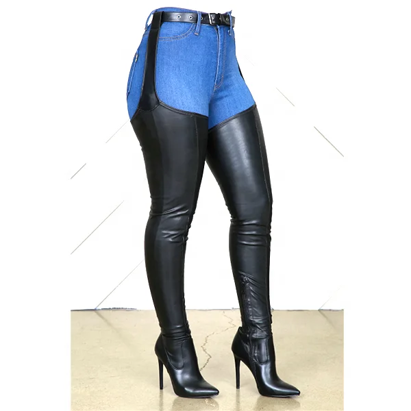 crotch high leather boots for sale