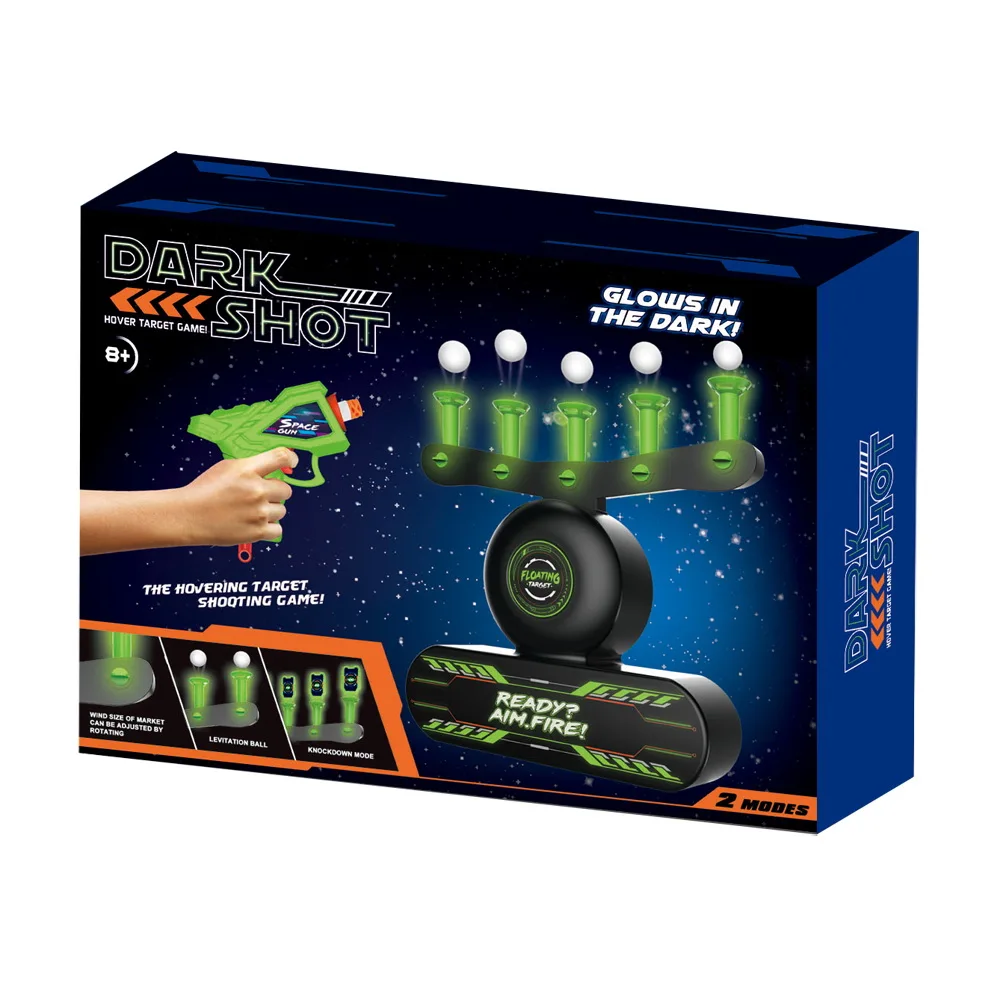 2 in 1 luminous air hover target shooting game set with 2 electric soft  bullet guns toy for child floating ball shot in the dark| Alibaba.com