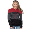 Wholesale New Style Women Sweatshirt Color Block Drawstring Pullover Hoodie Women