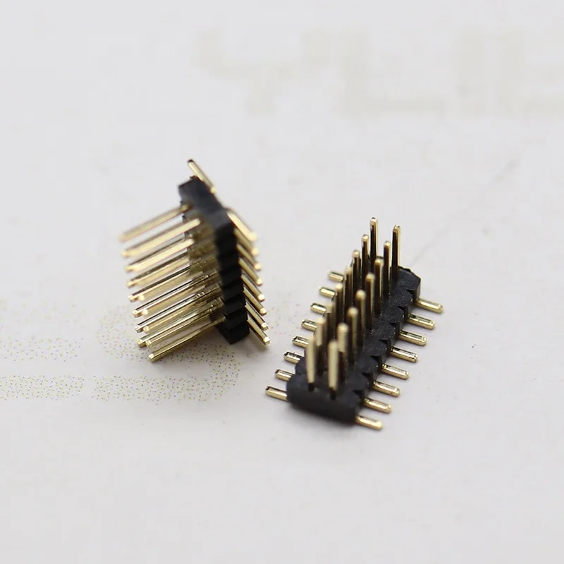 Pin Header 1.00mm Pitch Press Fit Double Row Single Plastic Round Pin