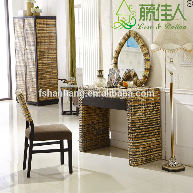 Mobiliario De Madera Antiguo De Bambú Natural Para Hotel,Conjunto De