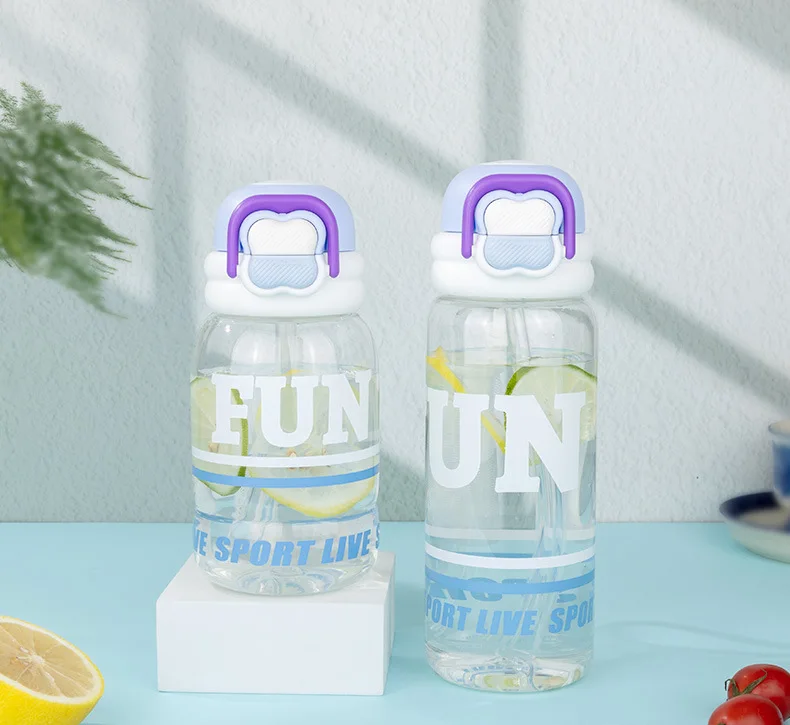 Unisex Tritan Sports Water Bottle Large Capacity Portable Gym Cup High Temperature Resistant for Camping Direct Drinking Method