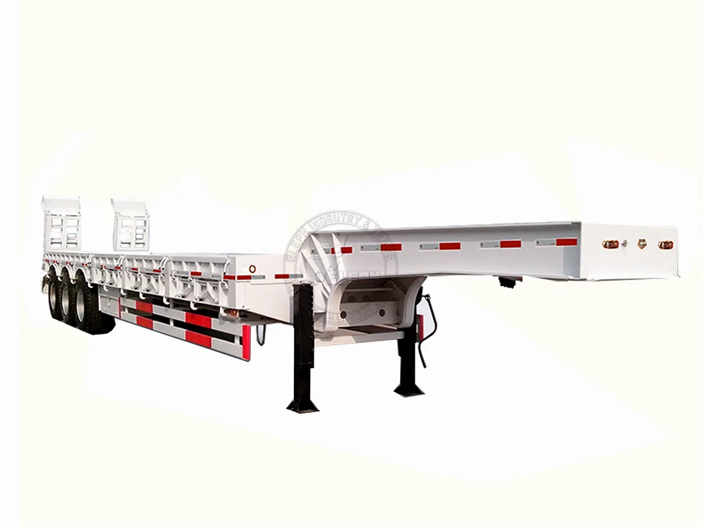 New Gooseneck 3 Axle 40 Ft 50 T 60 T 100 T Used Lowboy Low Bed Truck