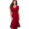 High quality body slim ladies red dress formal wear dresses women lady elegant