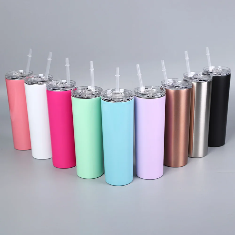 Wholesale Matte Custom Logo 20 Oz Vacuum Metal Double Wall Insulated Stainless Steel Skinny 4669