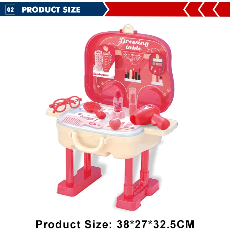 Creative Design 3 In 1 Beauty Makeup Toy Table Set For Girls Buy
